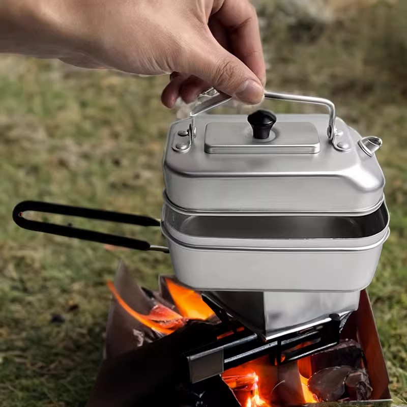 Camping Cooking Utensils Storage - Ultralight Portable Picnic Camping Tourist Kettle