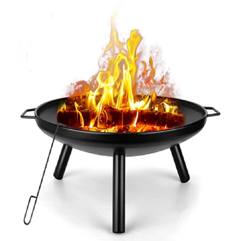 Camping Cooking Basket - 24 Inch Fire Bowl with Barbecue