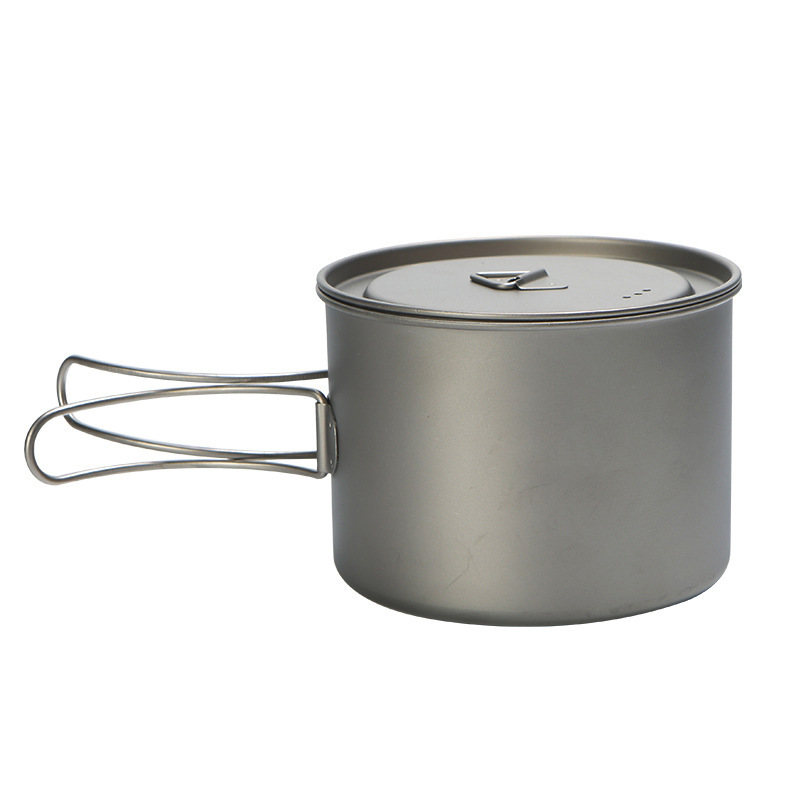 Camping Cooking Lightweight - Outdoor Picnic Titanium Cooking Pot 750ml