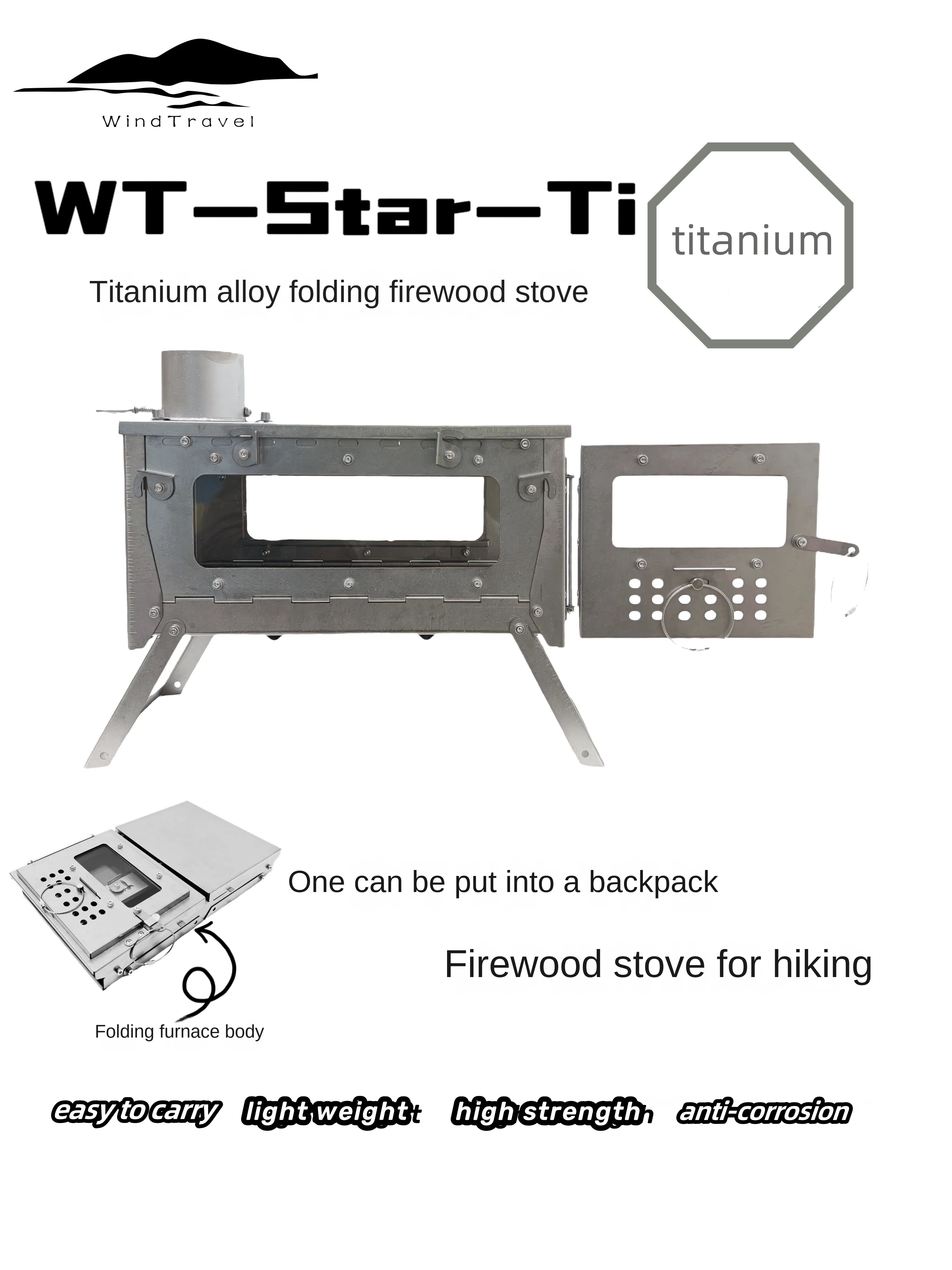 Camping Cooking Lightweight - WT Star Ti Titanium Alloy Folding