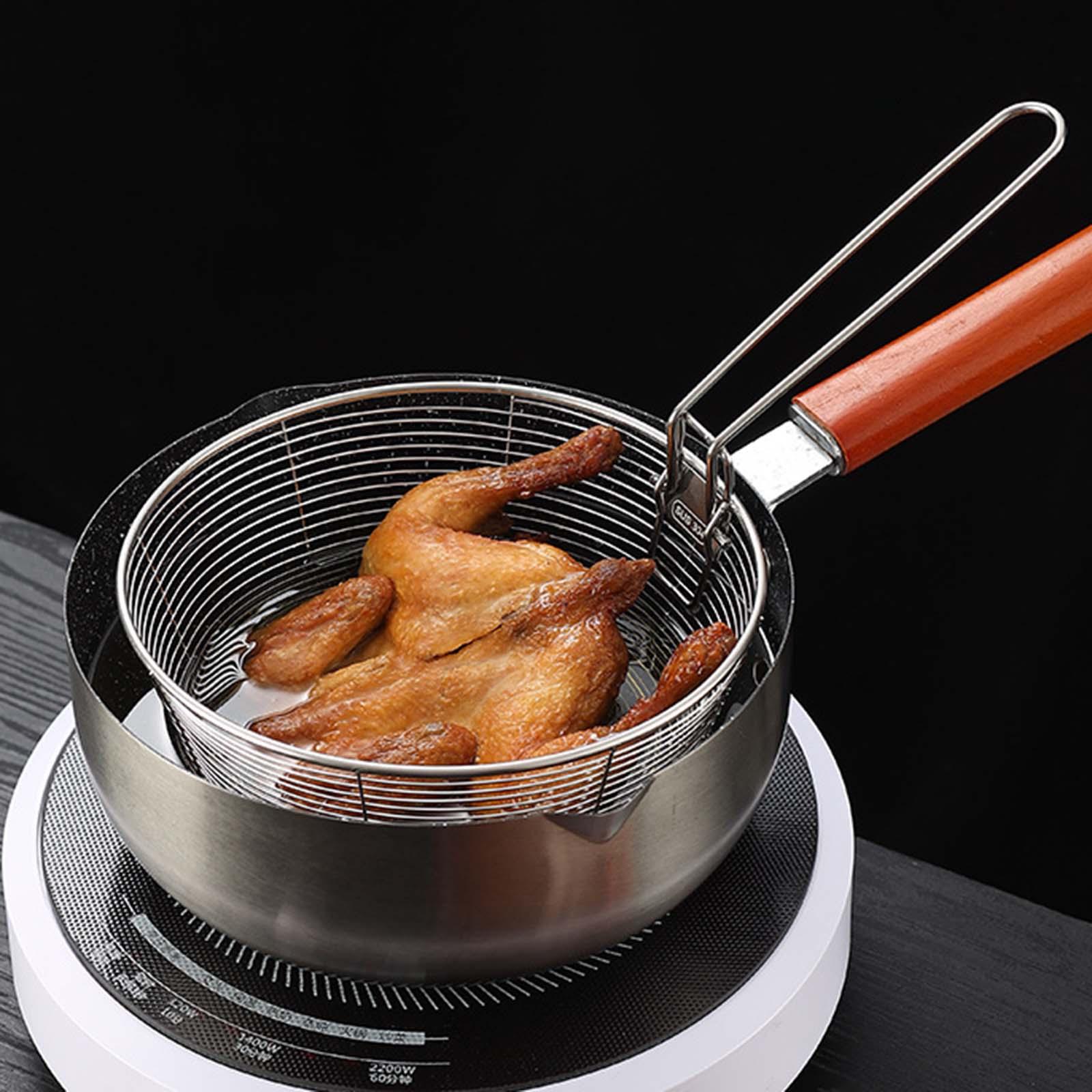 Camping Cooking Basket - Frying Basket Stainless Steel Mesh Colander