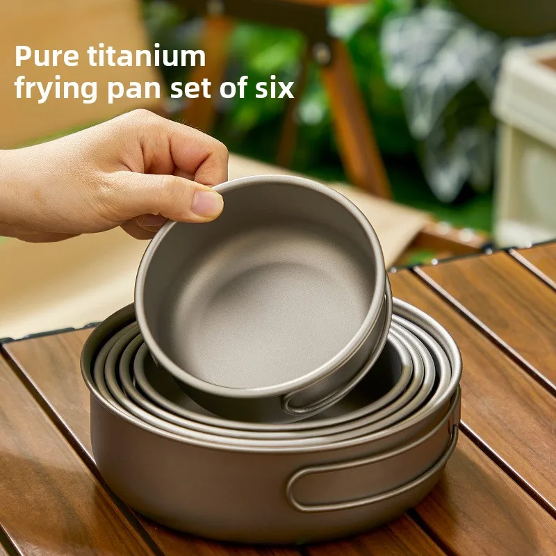Camping Cooking Lightweight - Titanium Outdoor Pot Set Picnic Camping