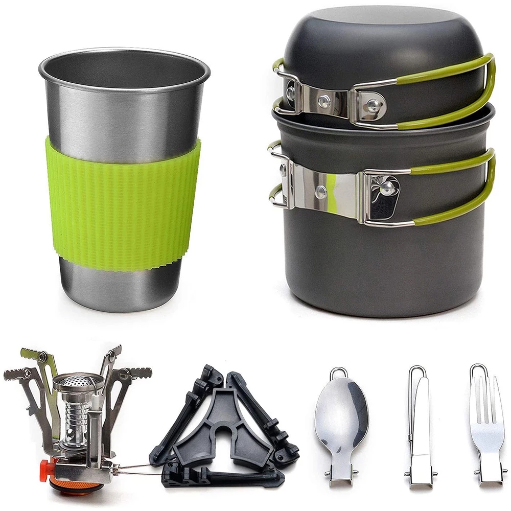 Camping Cooking Mesh - Camping Cookware Kit with Stove Outdoor