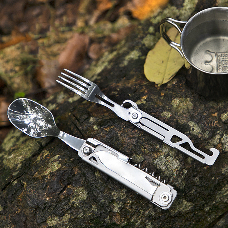 Multi-function Camping Fork Sp - Camping Cooking And Dining Set review and price