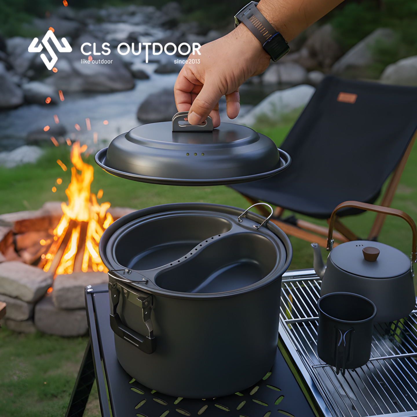 6.5L Large Capacity Mandarin D - Camping Cooking Pot Large review and price