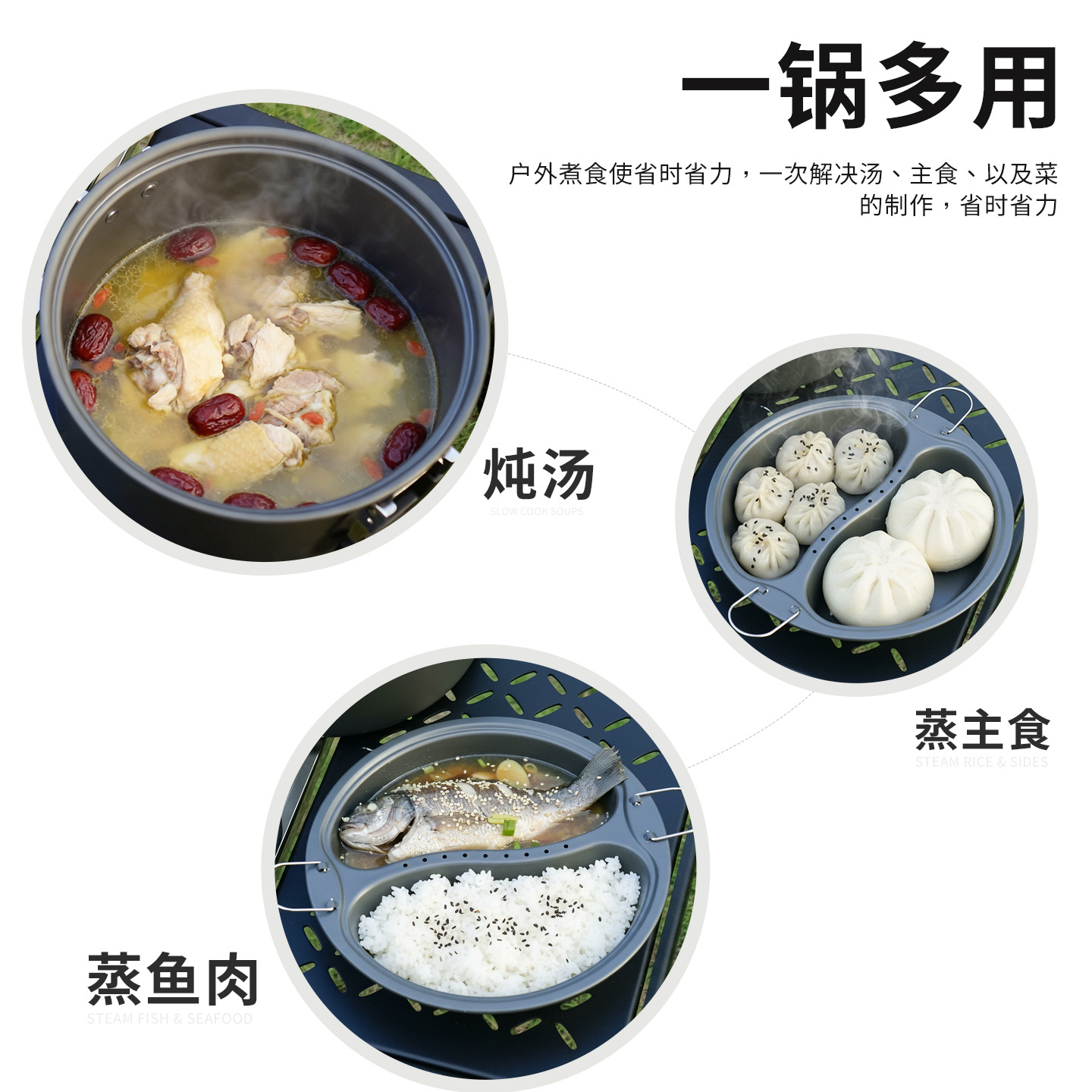 6.5L Large Capacity Mandarin D - Camping Cooking Pot Large review and price