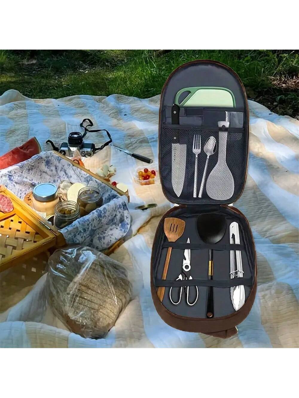 Outdoor Camping Cookware Stora - Camping Cooking Utensils Storage review and price