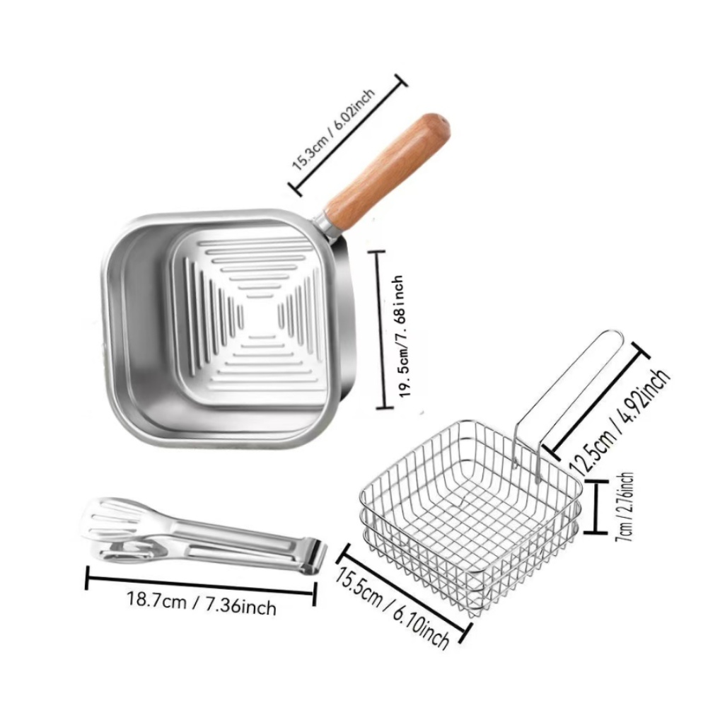 1 Set 316 Stainless Steel Squa - Camping Cooking Basket review and price