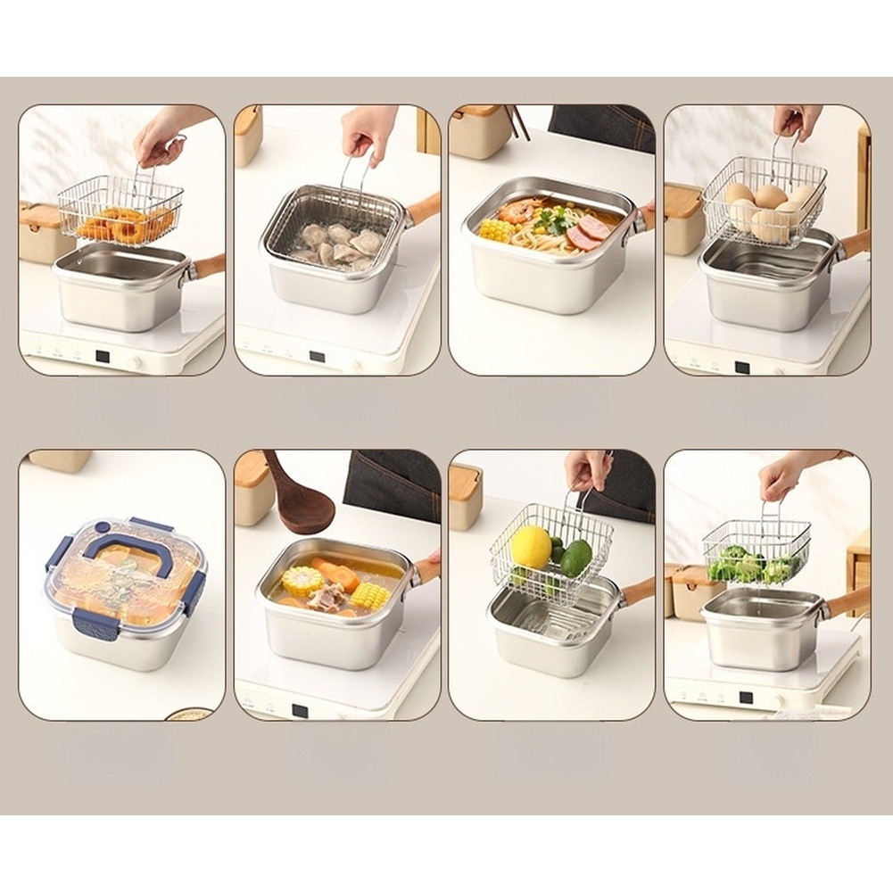 1 Set 316 Stainless Steel Squa - Camping Cooking Basket review and price