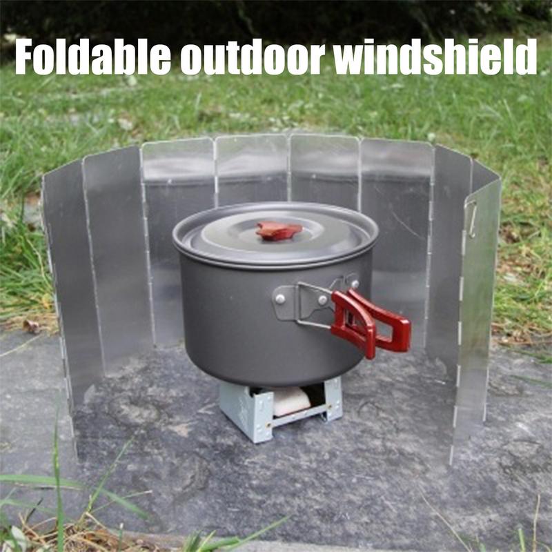 16 Plates Gas Stove Wind Shiel - Camping Cooking Windscreen review and price