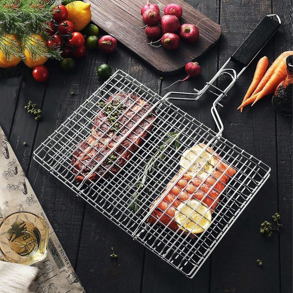 Portable Grilling Basket Foldi - Camping Cooking Basket review and price