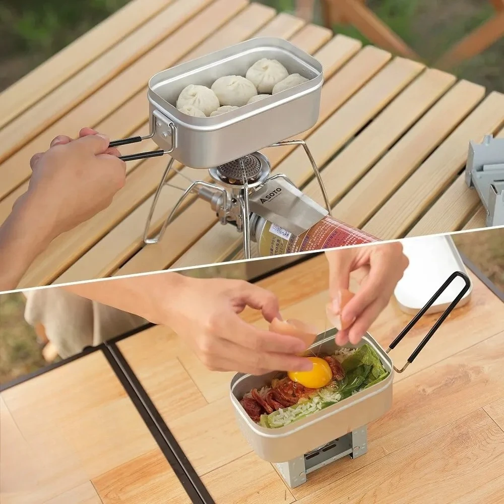800/1400ML Aluminum Lunch Boxe - Camping Cooking Tray review and price