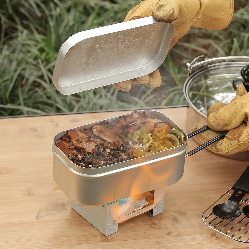 800/1400ML Aluminum Lunch Boxe - Camping Cooking Tray review and price