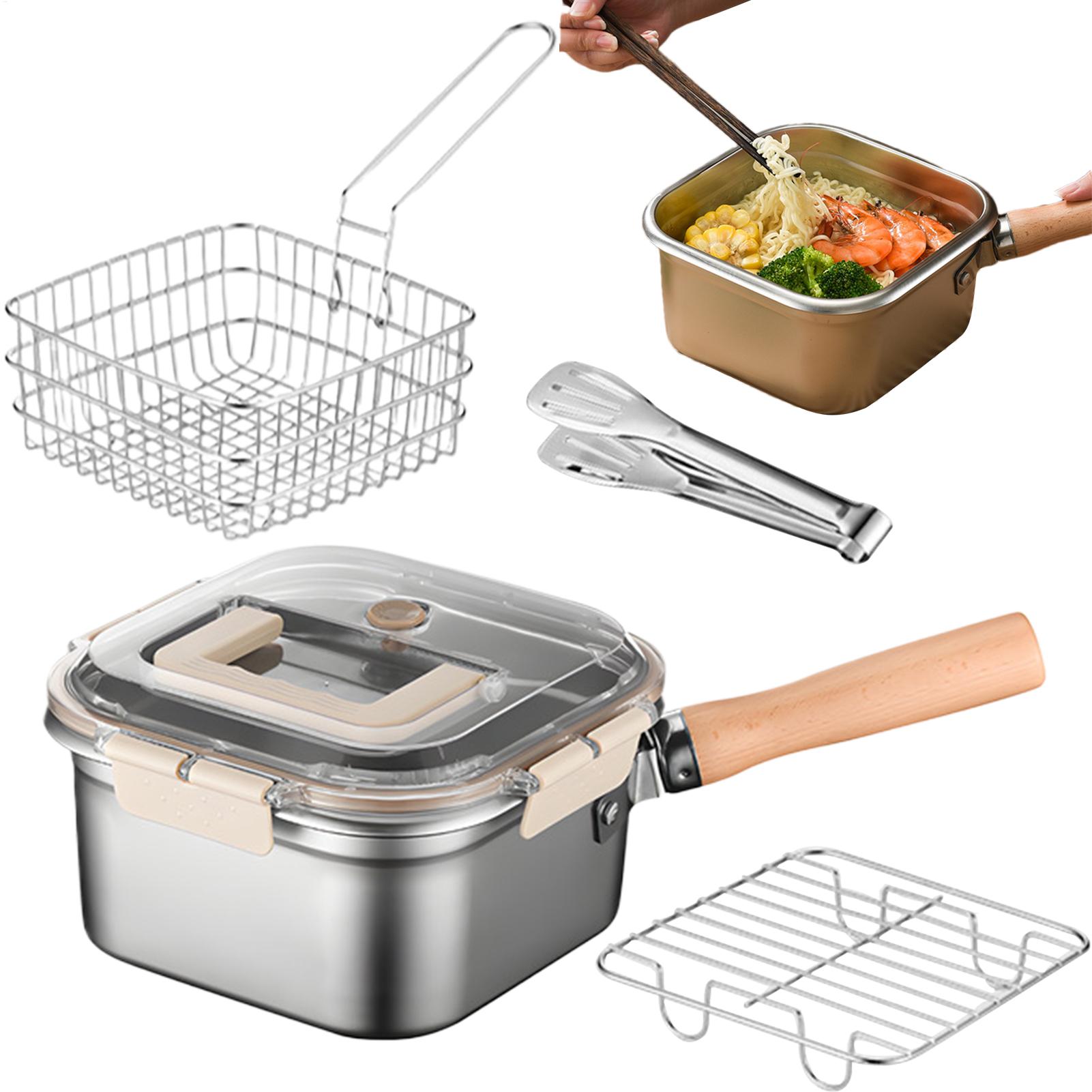 Deep Fryer Pan Set Square Camp - Camping Cooking Pot Large review and price