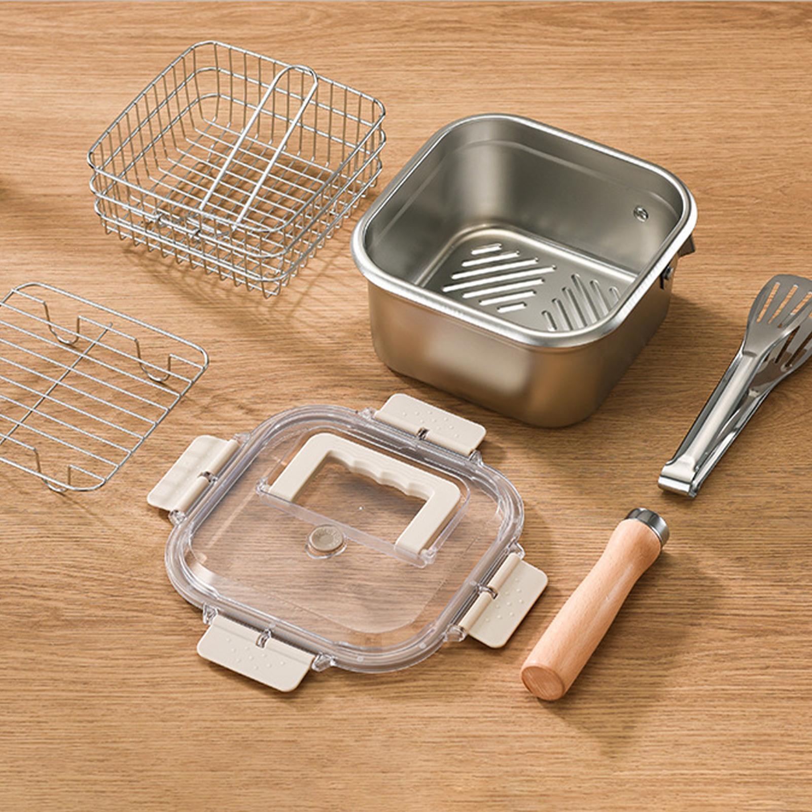 Deep Fryer Pan Set Square Camp - Camping Cooking Pot Large review and price