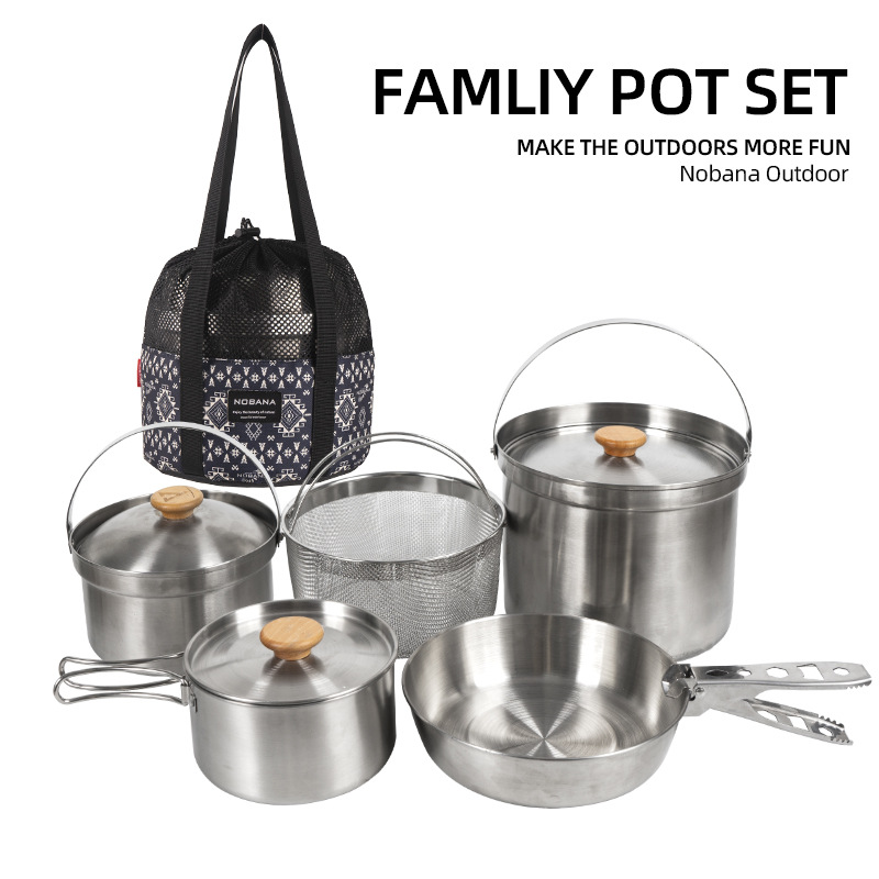 NOBANA Newest Outdoor Stainles - Camping Cooking Utensils Storage review and price