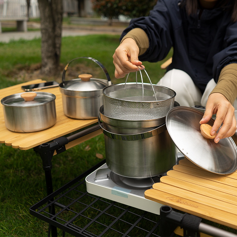 NOBANA Newest Outdoor Stainles - Camping Cooking Utensils Storage review and price