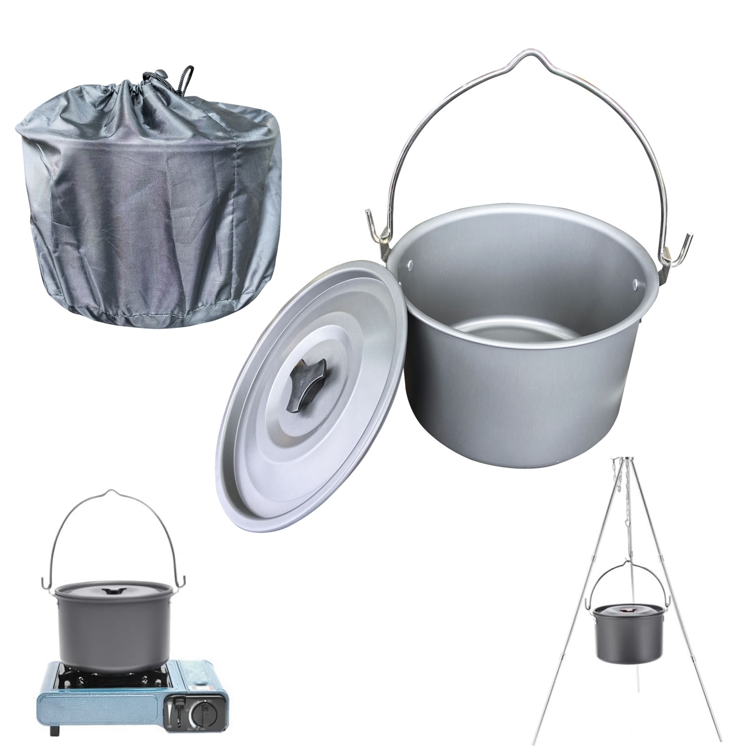 4L Outdoor Hanging Pot Camping - Camping Cooking Pot Large review and price