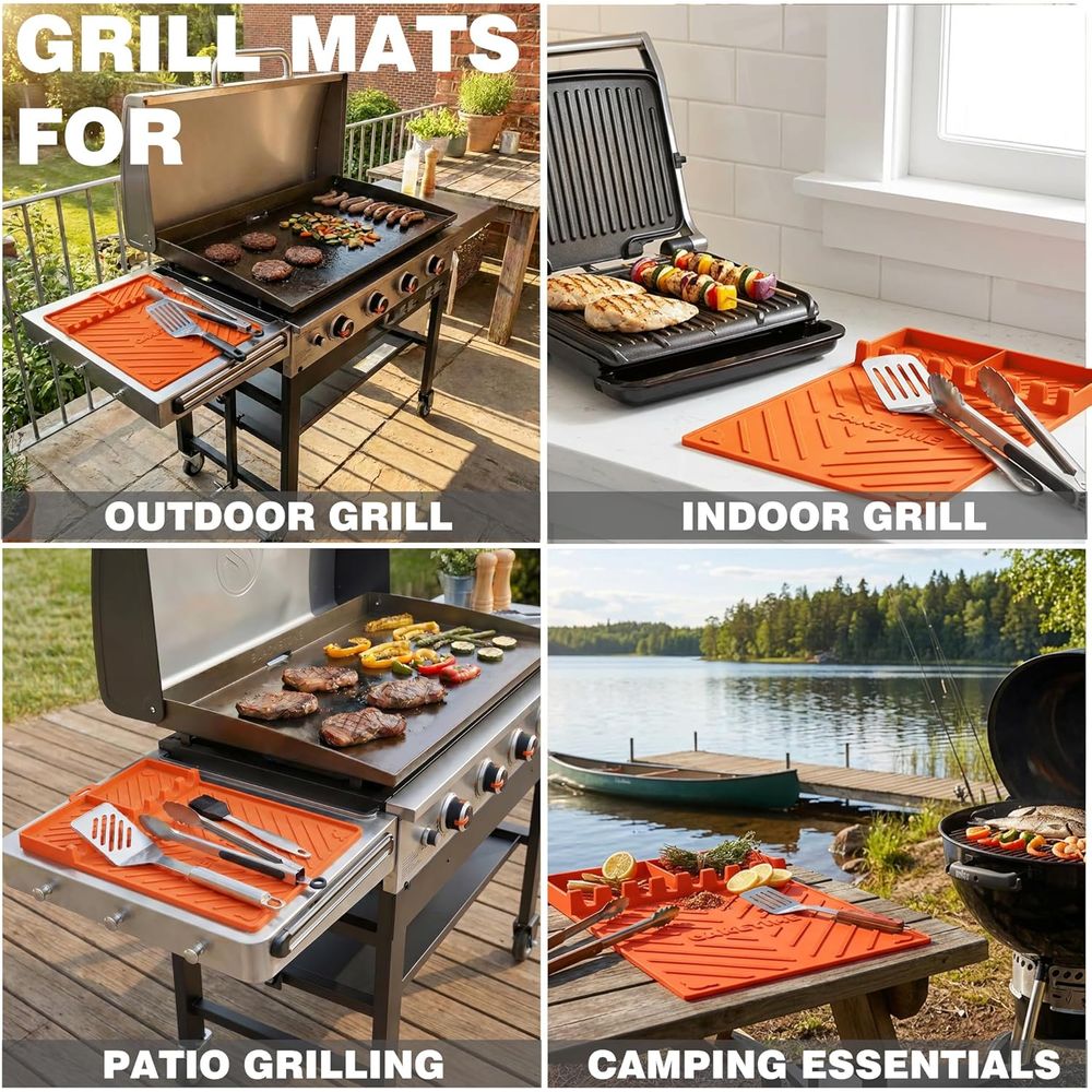 Silicone Grill Mats or Griddle - Camping Cooking review and price