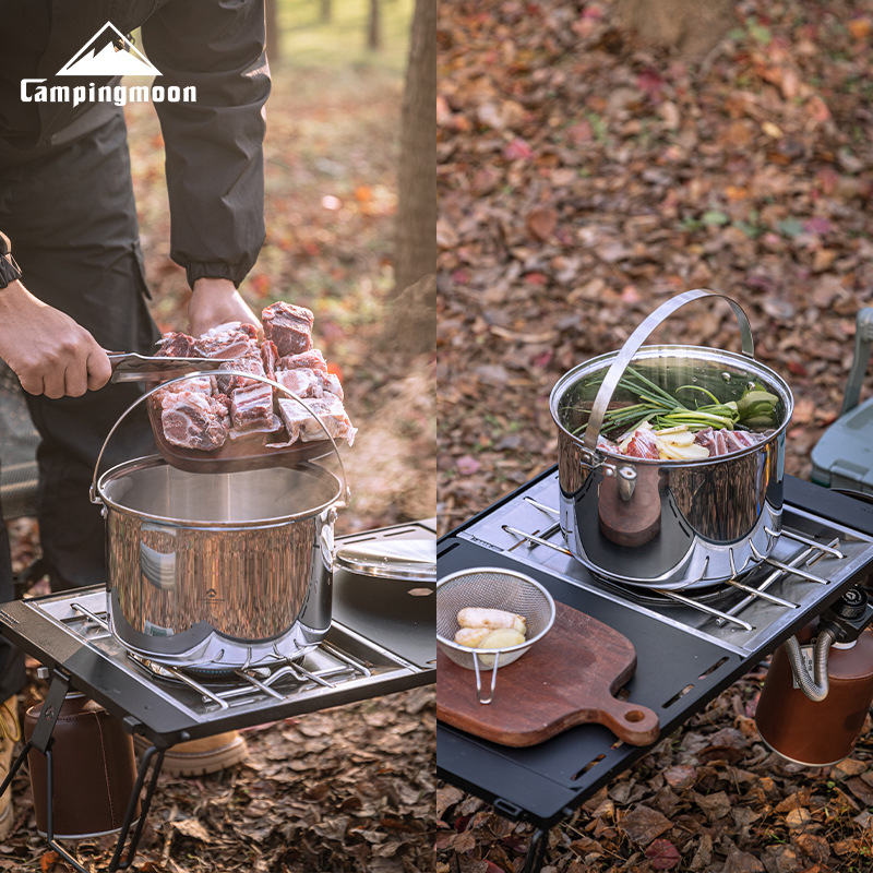 CAMPINGMOON CC-24 stainless st - Camping Cooking Pot Large review and price