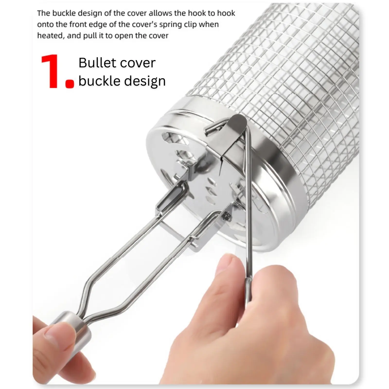 Stainless Steel Rolling Grill  - Camping Cooking Basket review and price