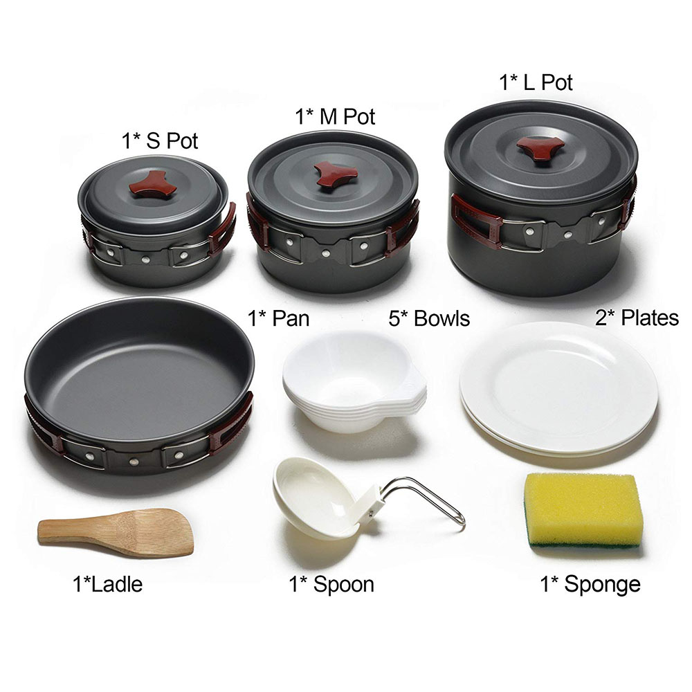 Outdoor Camping Cookware Kit N - Camping Cooking Lightweight review and price