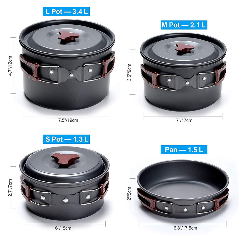 Outdoor Camping Cookware Kit N - Camping Cooking Lightweight review and price
