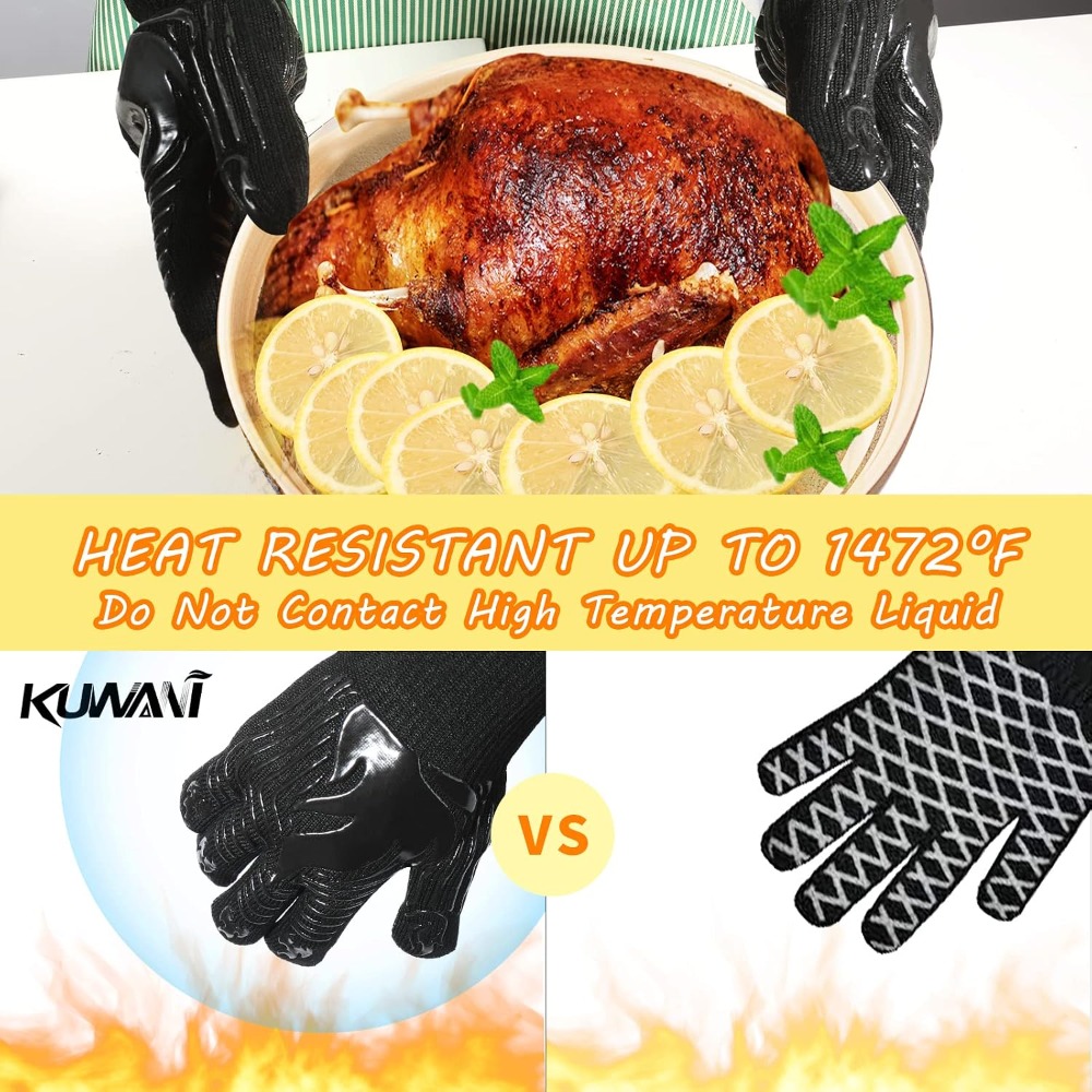 BBQ Gloves, 1472°F Heat Resist - Camping Cooking review and price